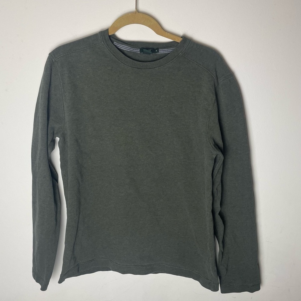 J. Crew Mens Basic Olive Green Crewneck Shirt Size Small